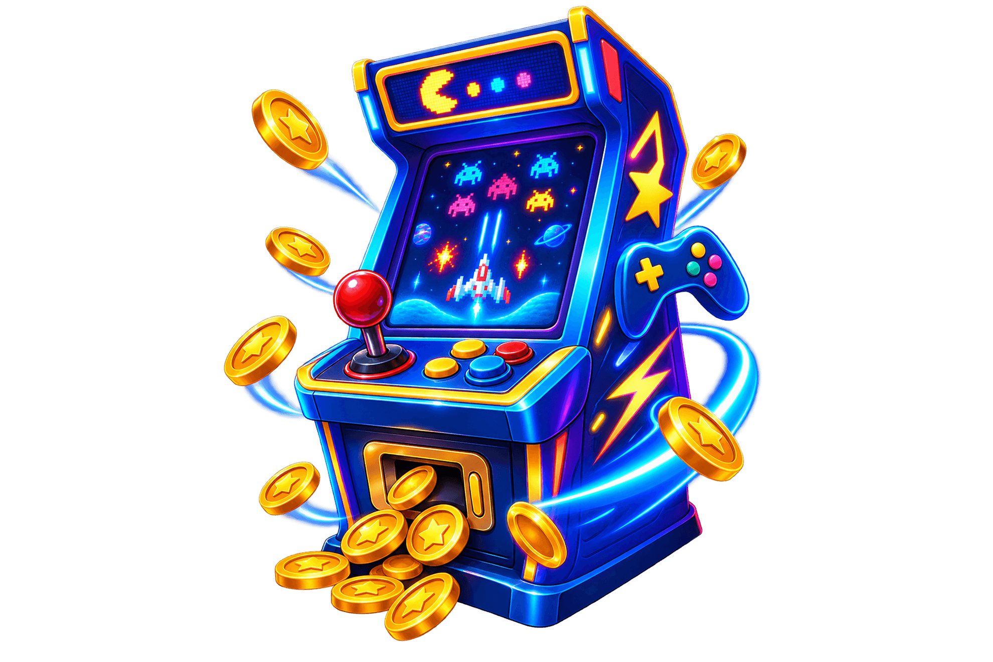 Modern and classic arcade games