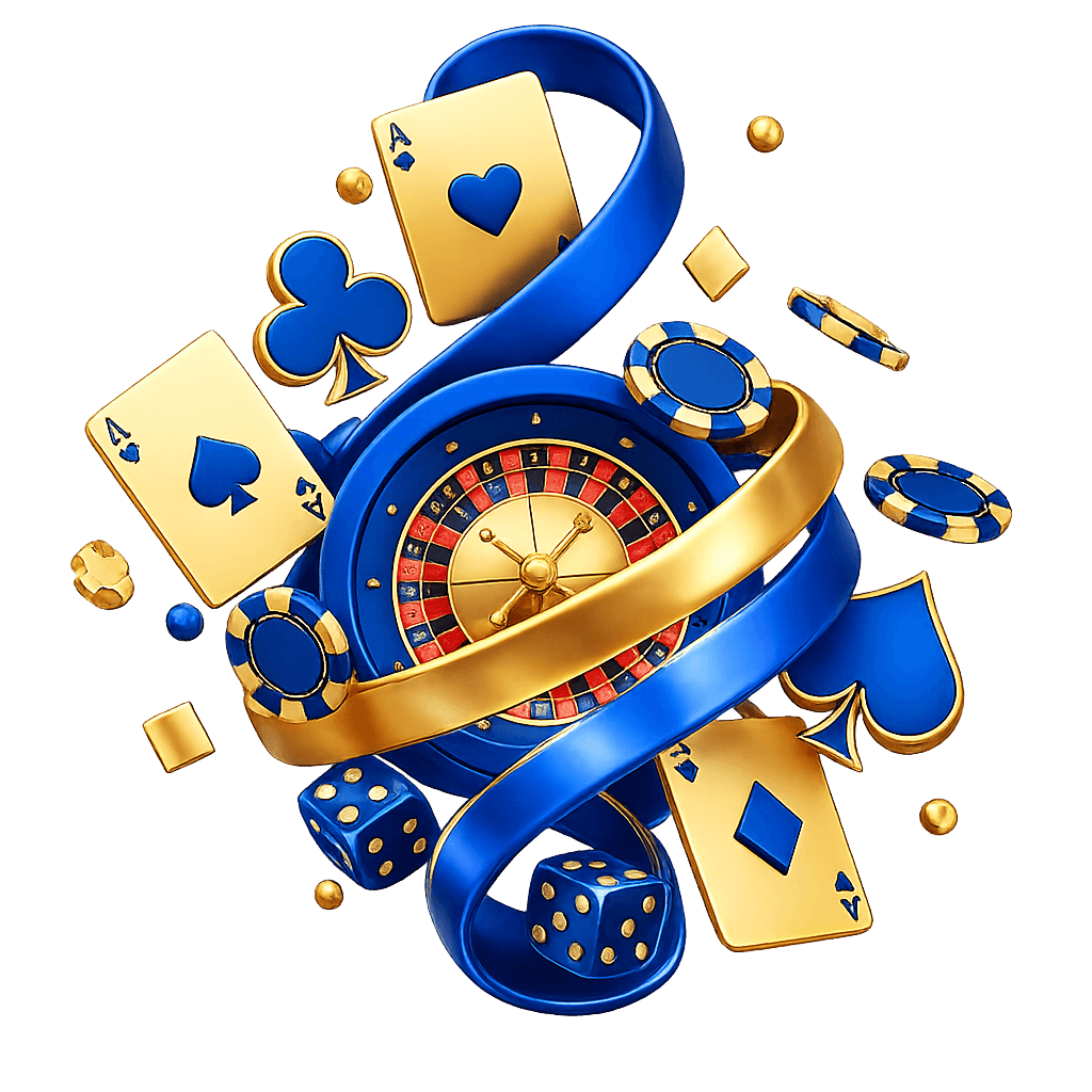 Casino cards, roulette and chips